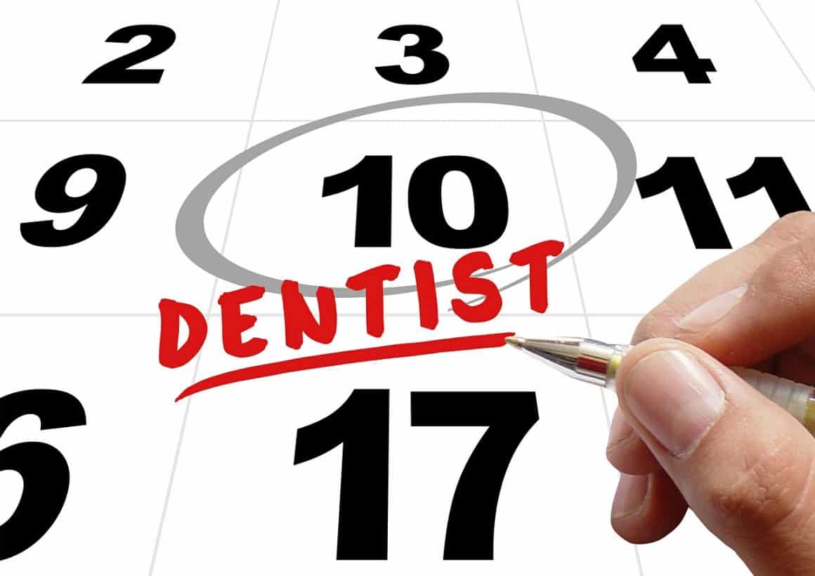 marking a dentist appointment on the calendar