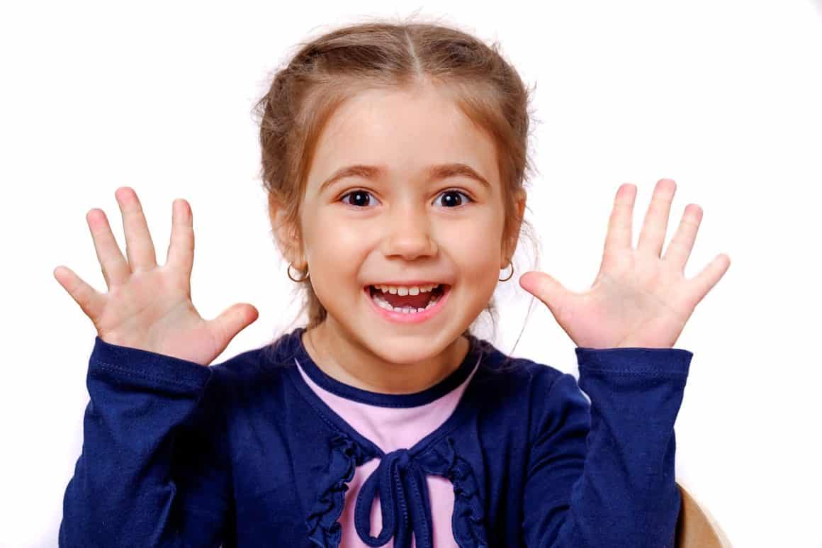 young girl smiling