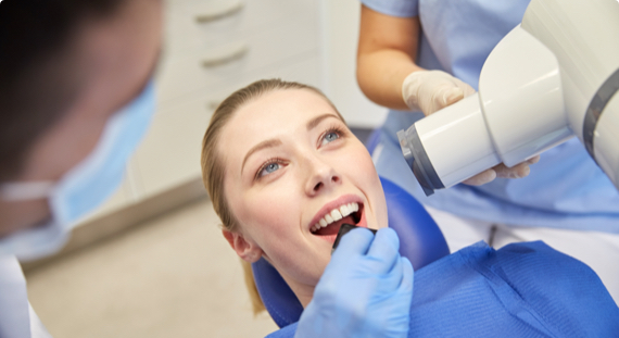 woman in dentist chair